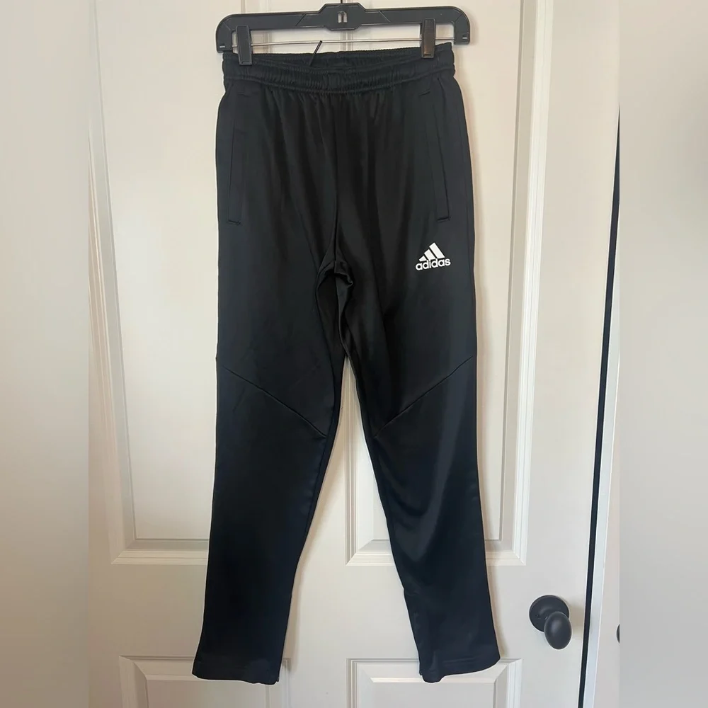 adidas Black  Performance Joggers with White Logo